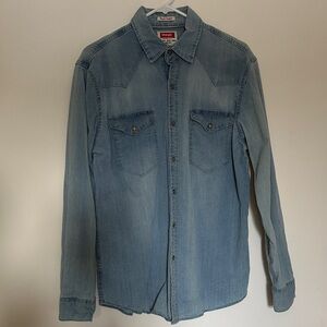 Wrangler Men's Light Blue Denim Shirt